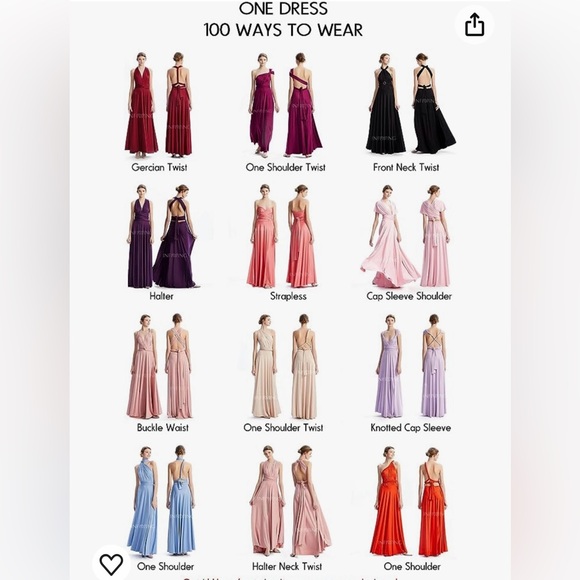 Guest Dresses for Women,72 Styles  Wrap Dress Long Maxi Convertible Multiway - Picture 4 of 12